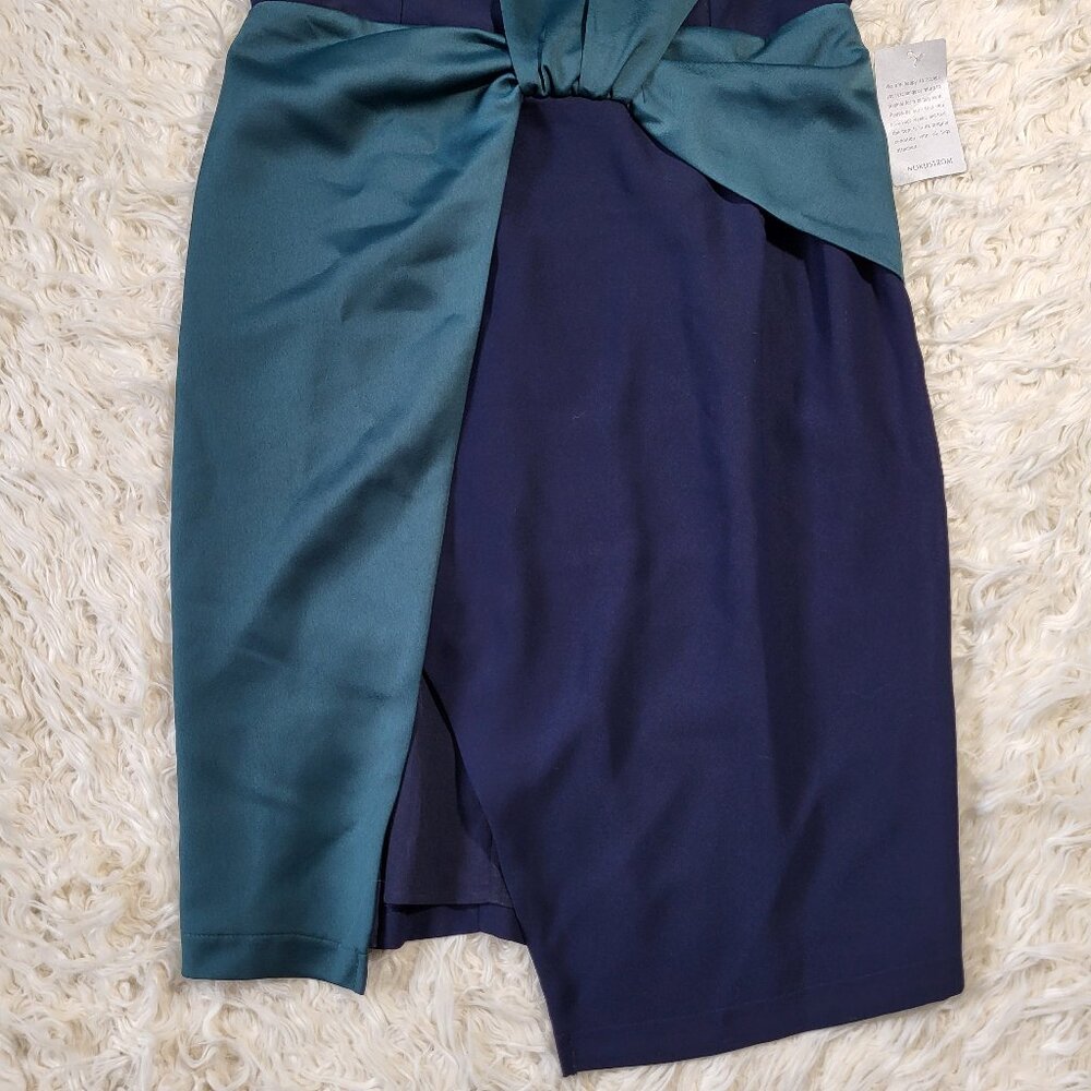 NWT Harlyn Colorblock Drape Cocktail Dress - Size XL - Picture 4 of 11